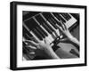 Patient Exercising Hands by Playing the Piano after Surgery-null-Framed Photographic Print