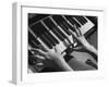 Patient Exercising Hands by Playing the Piano after Surgery-null-Framed Photographic Print