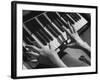 Patient Exercising Hands by Playing the Piano after Surgery-null-Framed Photographic Print