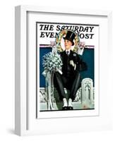 "Patient Groom," Saturday Evening Post Cover, April 21, 1928-Elbert Mcgran Jackson-Framed Giclee Print