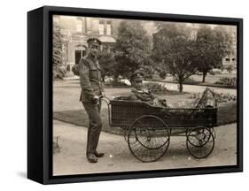 Patient on Trolley at Reading War Hospital, Berkshire-Peter Higginbotham-Framed Stretched Canvas