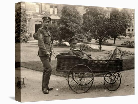 Patient on Trolley at Reading War Hospital, Berkshire-Peter Higginbotham-Stretched Canvas