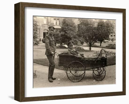 Patient on Trolley at Reading War Hospital, Berkshire-Peter Higginbotham-Framed Photographic Print