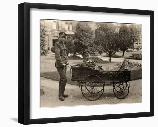 Patient on Trolley at Reading War Hospital, Berkshire-Peter Higginbotham-Framed Photographic Print