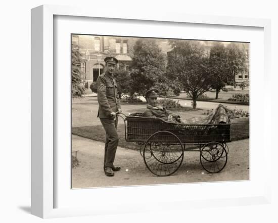 Patient on Trolley at Reading War Hospital, Berkshire-Peter Higginbotham-Framed Photographic Print