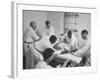 Patient, Surrounded by Men in White, Receiving Electric Shock Treatment-null-Framed Photographic Print