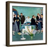 "Patient Visitors?", February 18, 1956-George Hughes-Framed Giclee Print