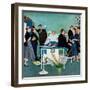 "Patient Visitors?", February 18, 1956-George Hughes-Framed Giclee Print