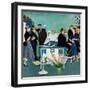 "Patient Visitors?", February 18, 1956-George Hughes-Framed Giclee Print