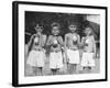 Patients Drinking Milk Outdoors-null-Framed Photographic Print