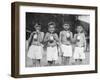 Patients Drinking Milk Outdoors-null-Framed Photographic Print