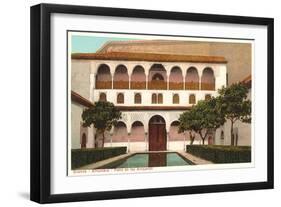 Patio de Arrayanes, Alhambra, Granada, Spain-null-Framed Art Print