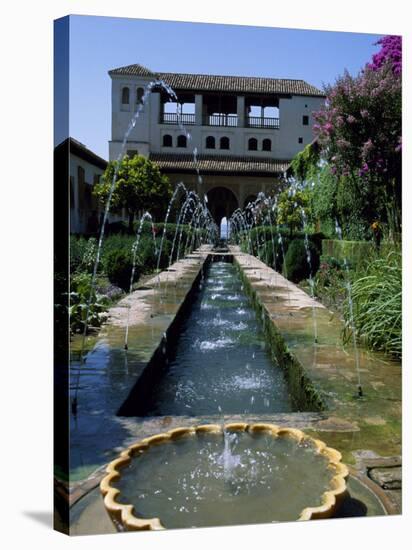 Patio De La Azequia of the Generalife Palace of the Alhambra-Ian Aitken-Stretched Canvas