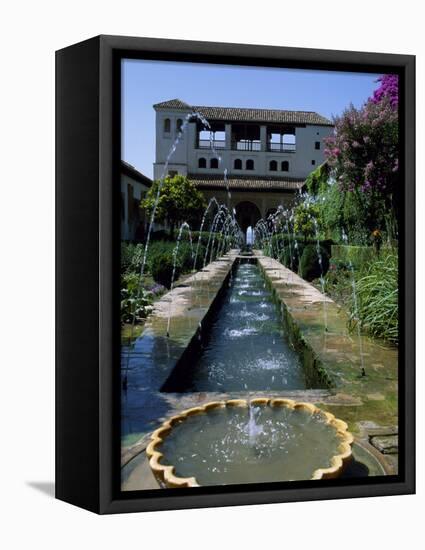 Patio De La Azequia of the Generalife Palace of the Alhambra-Ian Aitken-Framed Stretched Canvas