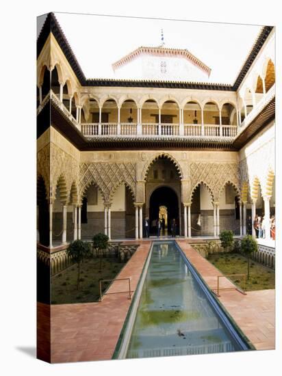 Patio De Las Doncellas, Real Alcazar, Santa Cruz District, Seville, Andalusia, Spain-Robert Harding-Stretched Canvas