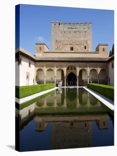 Patio De Los Arrayanes and Comares Tower, Alhambra Palace, Granada, Andalucia, Spain-Jeremy Lightfoot-Stretched Canvas