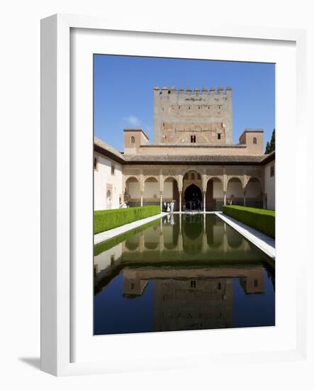 Patio De Los Arrayanes and Comares Tower, Alhambra Palace, Granada, Andalucia, Spain-Jeremy Lightfoot-Framed Photographic Print