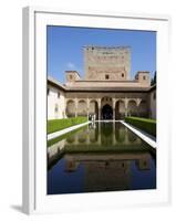 Patio De Los Arrayanes and Comares Tower, Alhambra Palace, Granada, Andalucia, Spain-Jeremy Lightfoot-Framed Photographic Print