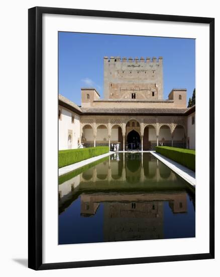 Patio De Los Arrayanes and Comares Tower, Alhambra Palace, Granada, Andalucia, Spain-Jeremy Lightfoot-Framed Photographic Print