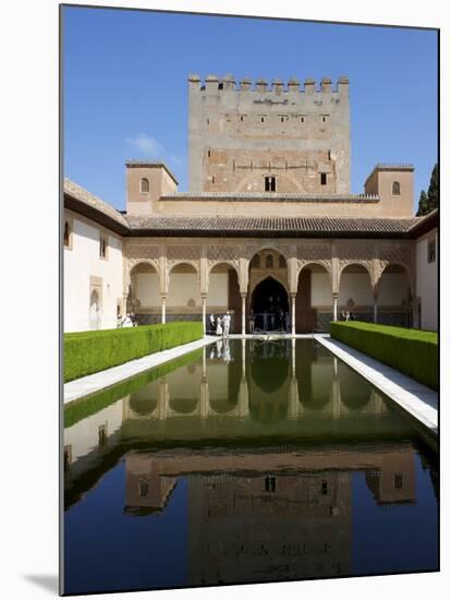 Patio De Los Arrayanes and Comares Tower, Alhambra Palace, Granada, Andalucia, Spain-Jeremy Lightfoot-Mounted Photographic Print