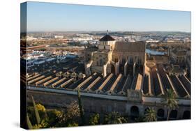 Patio De Los Naranjos and the Mezquita Cathedral Seen from its Bell Tower-Carlo Morucchio-Stretched Canvas