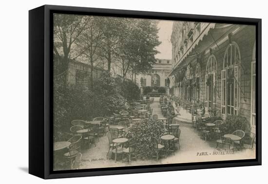 Patio of the Hotel Ritz, Paris. Postcard Sent in 1913-French Photographer-Framed Stretched Canvas