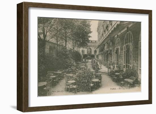 Patio of the Hotel Ritz, Paris. Postcard Sent in 1913-French Photographer-Framed Giclee Print