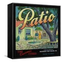 Patio Orange Label - Colton, CA-Lantern Press-Framed Stretched Canvas
