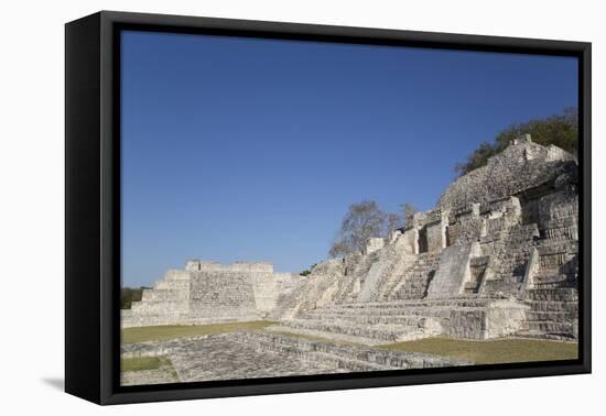 Patio Puuc in the Foreground, and Northeastern Temple Behind, Edzna-Richard Maschmeyer-Framed Stretched Canvas