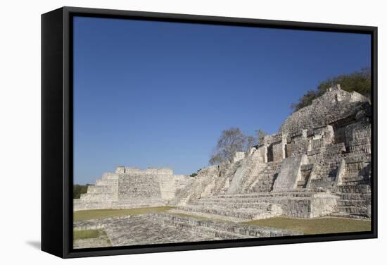 Patio Puuc in the Foreground, and Northeastern Temple Behind, Edzna-Richard Maschmeyer-Framed Stretched Canvas