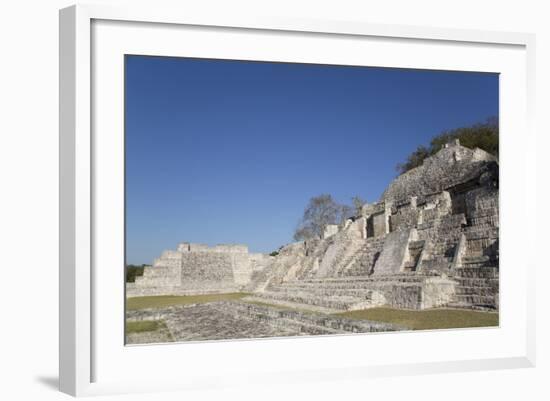 Patio Puuc in the Foreground, and Northeastern Temple Behind, Edzna-Richard Maschmeyer-Framed Photographic Print