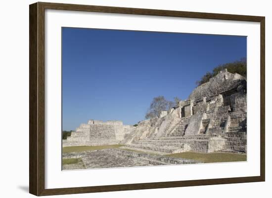 Patio Puuc in the Foreground, and Northeastern Temple Behind, Edzna-Richard Maschmeyer-Framed Photographic Print