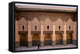 Patio, Students' Rooms Windows and Walls with Floral and Geometrical Motifs-Guy Thouvenin-Framed Stretched Canvas