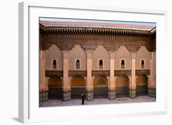 Patio, Students' Rooms Windows and Walls with Floral and Geometrical Motifs-Guy Thouvenin-Framed Photographic Print