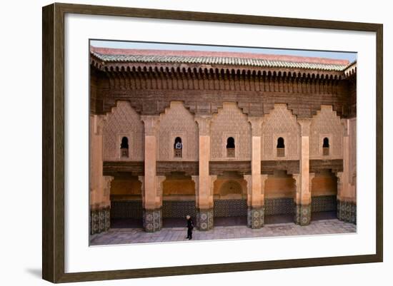 Patio, Students' Rooms Windows and Walls with Floral and Geometrical Motifs-Guy Thouvenin-Framed Photographic Print