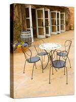 Patio Table at Viansa Winery, Sonoma Valley, California, USA-Julie Eggers-Stretched Canvas