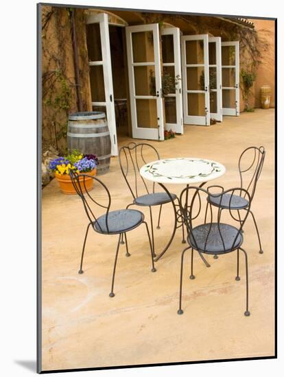 Patio Table at Viansa Winery, Sonoma Valley, California, USA-Julie Eggers-Mounted Photographic Print