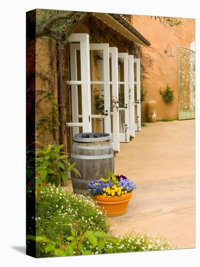 Patio Table at Viansa Winery, Sonoma Valley, California, USA-Julie Eggers-Stretched Canvas