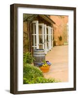 Patio Table at Viansa Winery, Sonoma Valley, California, USA-Julie Eggers-Framed Photographic Print