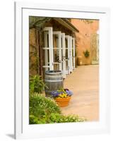 Patio Table at Viansa Winery, Sonoma Valley, California, USA-Julie Eggers-Framed Photographic Print