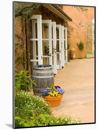 Patio Table at Viansa Winery, Sonoma Valley, California, USA-Julie Eggers-Mounted Photographic Print