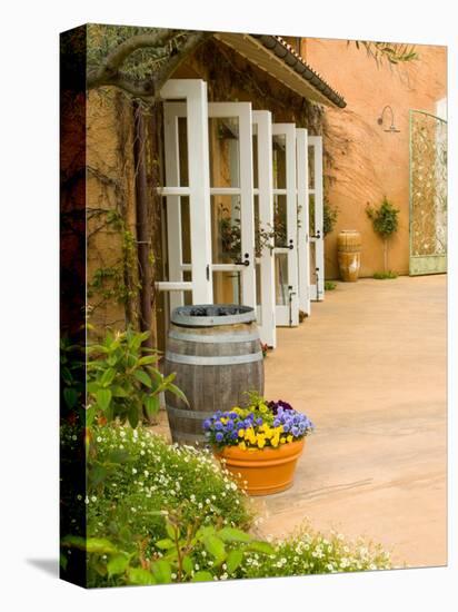 Patio Table at Viansa Winery, Sonoma Valley, California, USA-Julie Eggers-Stretched Canvas