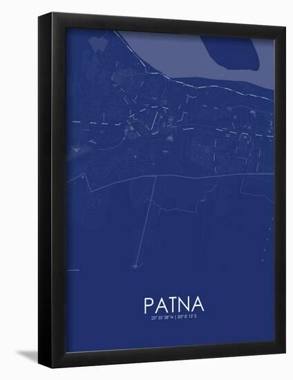 Patna, India Blue Map-null-Framed Poster