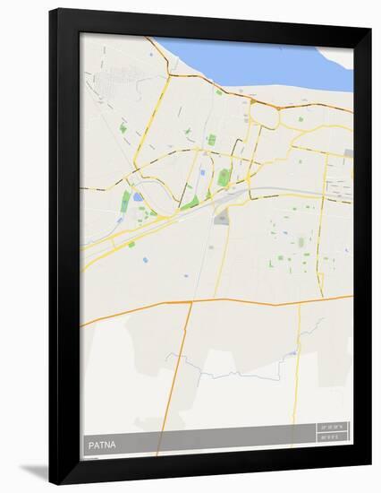 Patna, India Map-null-Framed Poster