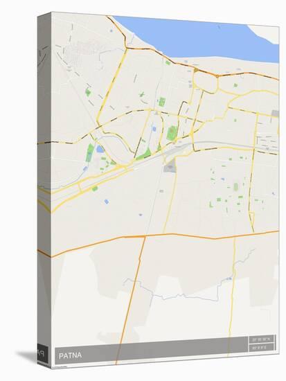 Patna, India Map-null-Stretched Canvas