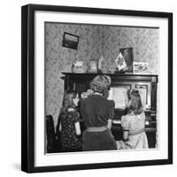 Patricia Colleen Altree Playing the Piano with Her Two Sisters-J^ R^ Eyerman-Framed Photographic Print