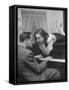 Patricia Kirkland and Tom Beck Acting Out a Famous Hollywood Piano Scene, During Actor's Weekend-Nina Leen-Framed Stretched Canvas