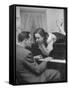 Patricia Kirkland and Tom Beck Acting Out a Famous Hollywood Piano Scene, During Actor's Weekend-Nina Leen-Framed Stretched Canvas