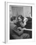 Patricia Kirkland and Tom Beck Acting Out a Famous Hollywood Piano Scene, During Actor's Weekend-Nina Leen-Framed Photographic Print