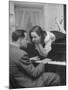 Patricia Kirkland and Tom Beck Acting Out a Famous Hollywood Piano Scene, During Actor's Weekend-Nina Leen-Mounted Photographic Print